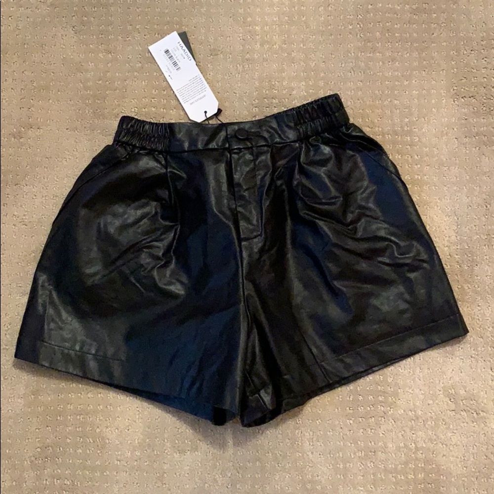 pleather shorts